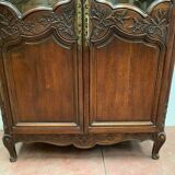 Bride wardrobe in carved channel Showcase two doors 19th century