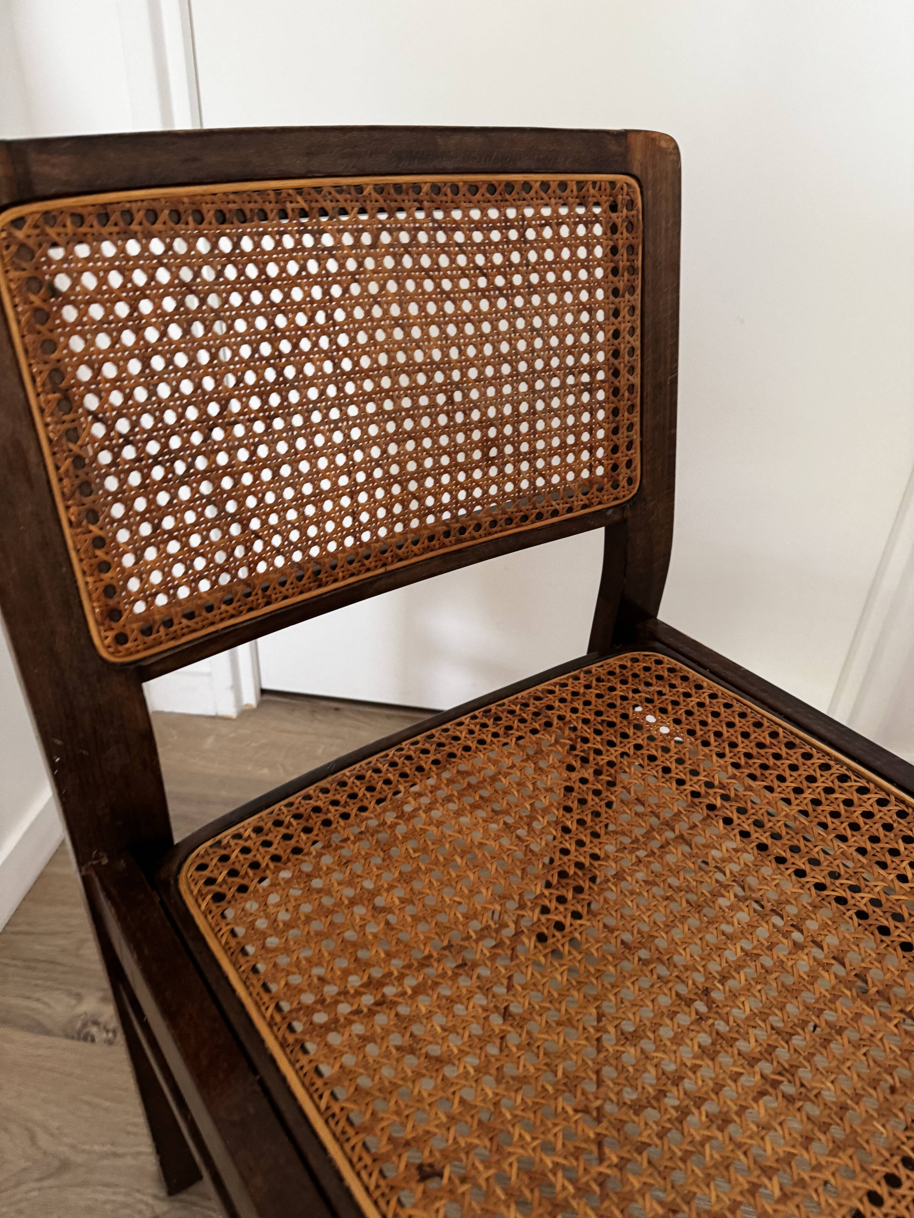 Set of 6 Baumann chairs with caning