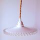 Suspension in pleated white opaline
