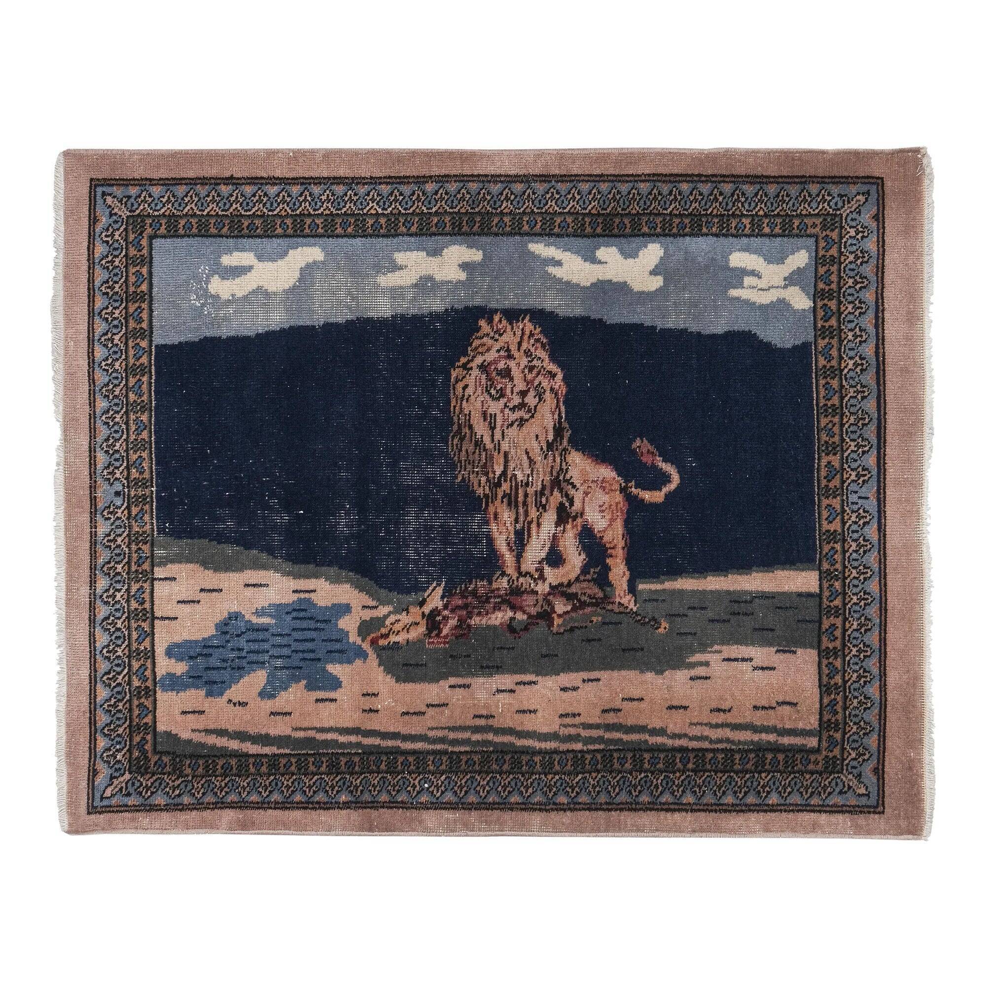 Vintage hand-embroidered textile 98x122 cm