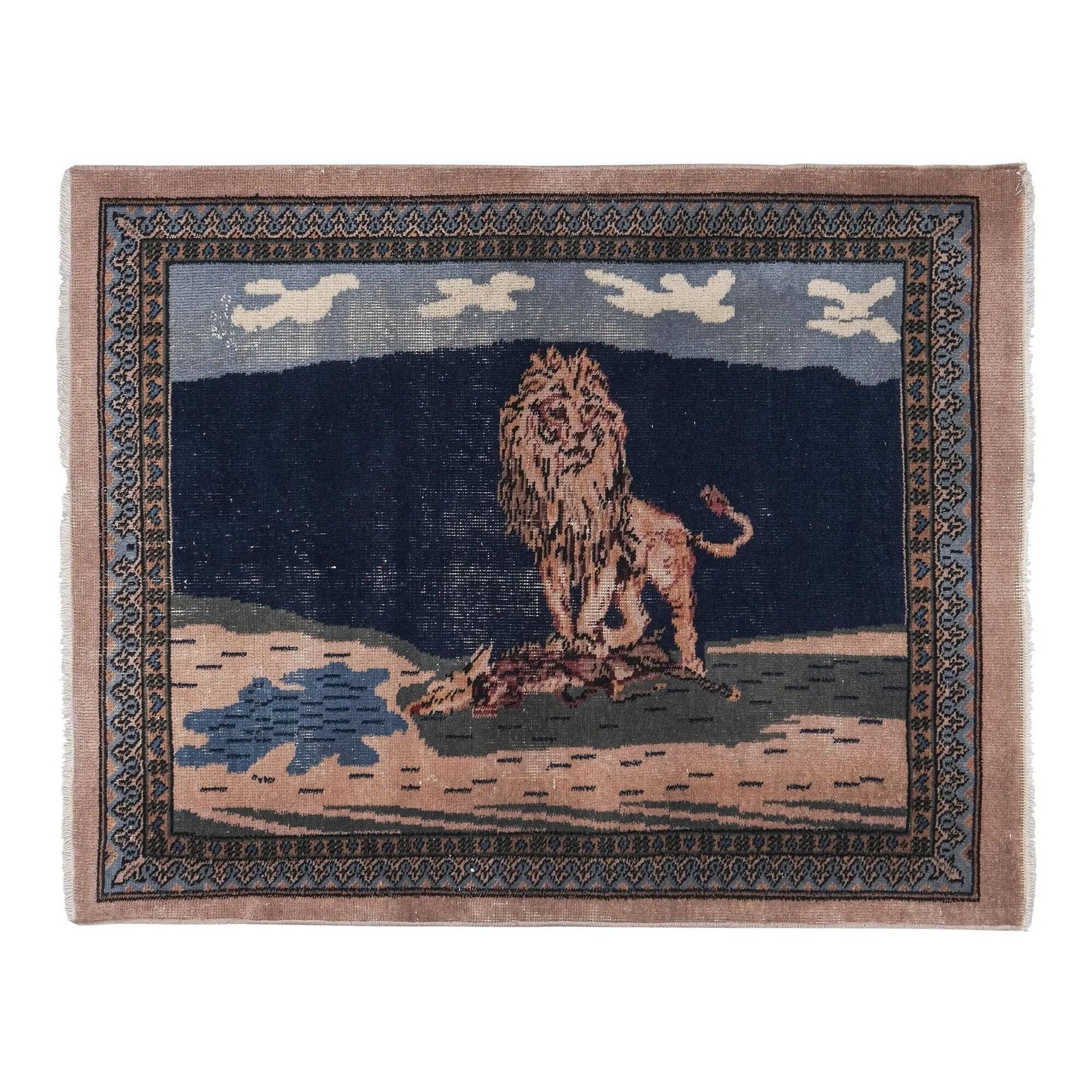Vintage hand-embroidered textile 98x122 cm