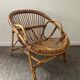 Children's armchair rattan shell from the 70s