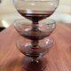 Lot de 9 coupes à champagne en verre fumé