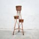 Vintage rattan plant holder