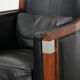 Beautiful and very comfortable black Art Deco design armchair