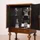Neo-Baroque German Walnut Cocktail Cabinet, 1900s