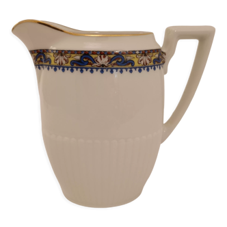 Pourer porcelain milk jug Limoges vintage decoration