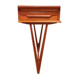 Table basse modèle 32 en teck à pieds en V par Ewbach pour møbelfabrikken toften, Danemark, 1960