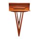 Model 32 v-legged teak coffee table by e.w.bach for møbelfabrikken toften, denmark, 1960s