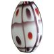 Murano Glass Colorful Ovoid Shaped Vase in The Style of A.Ve.M, Italy, 1960s