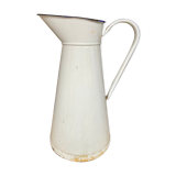 White enamelled pitcher