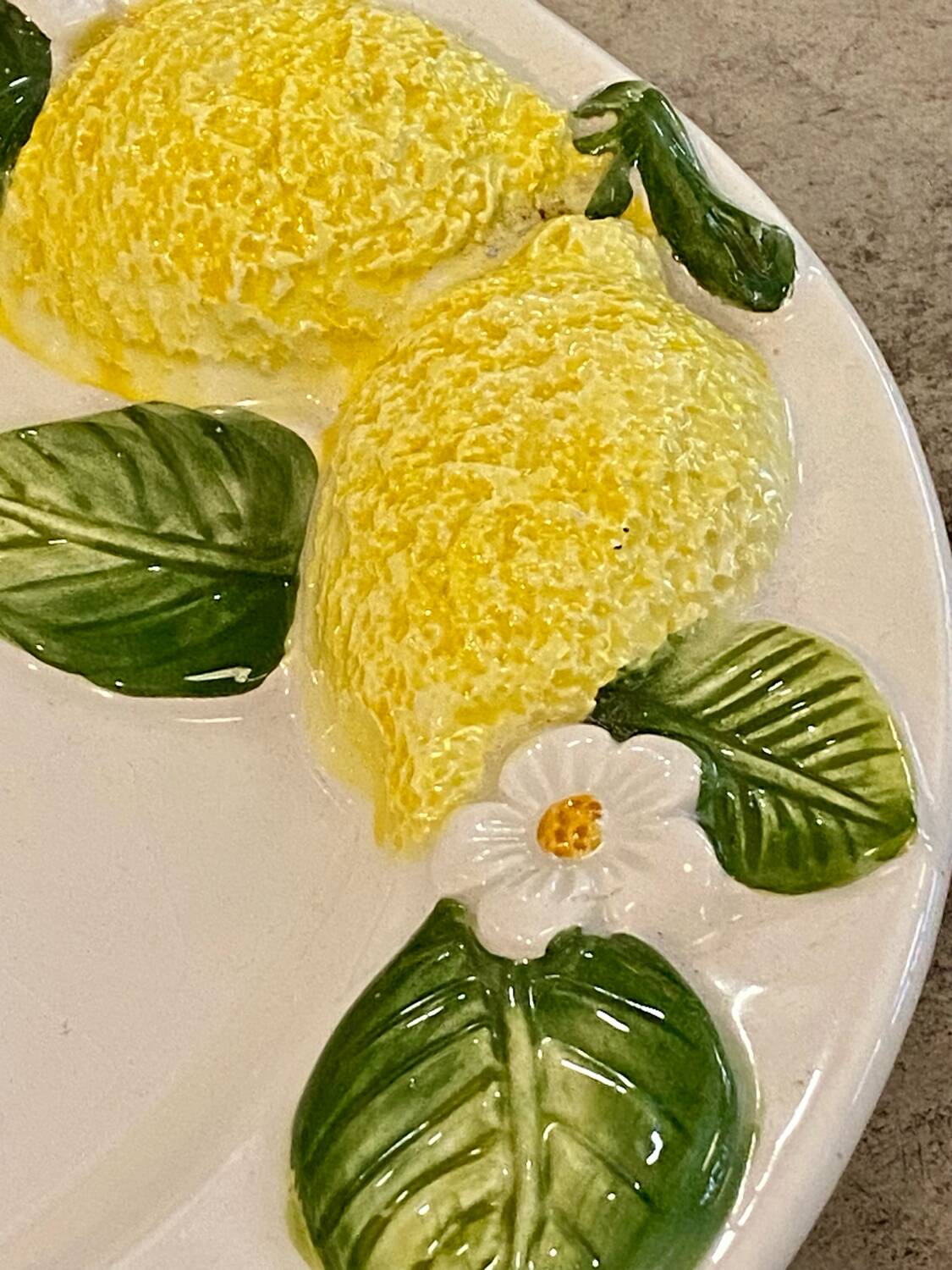 Large lemon slip dish