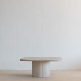Natural Travertine irregular coffee table Athena - 90x90cm