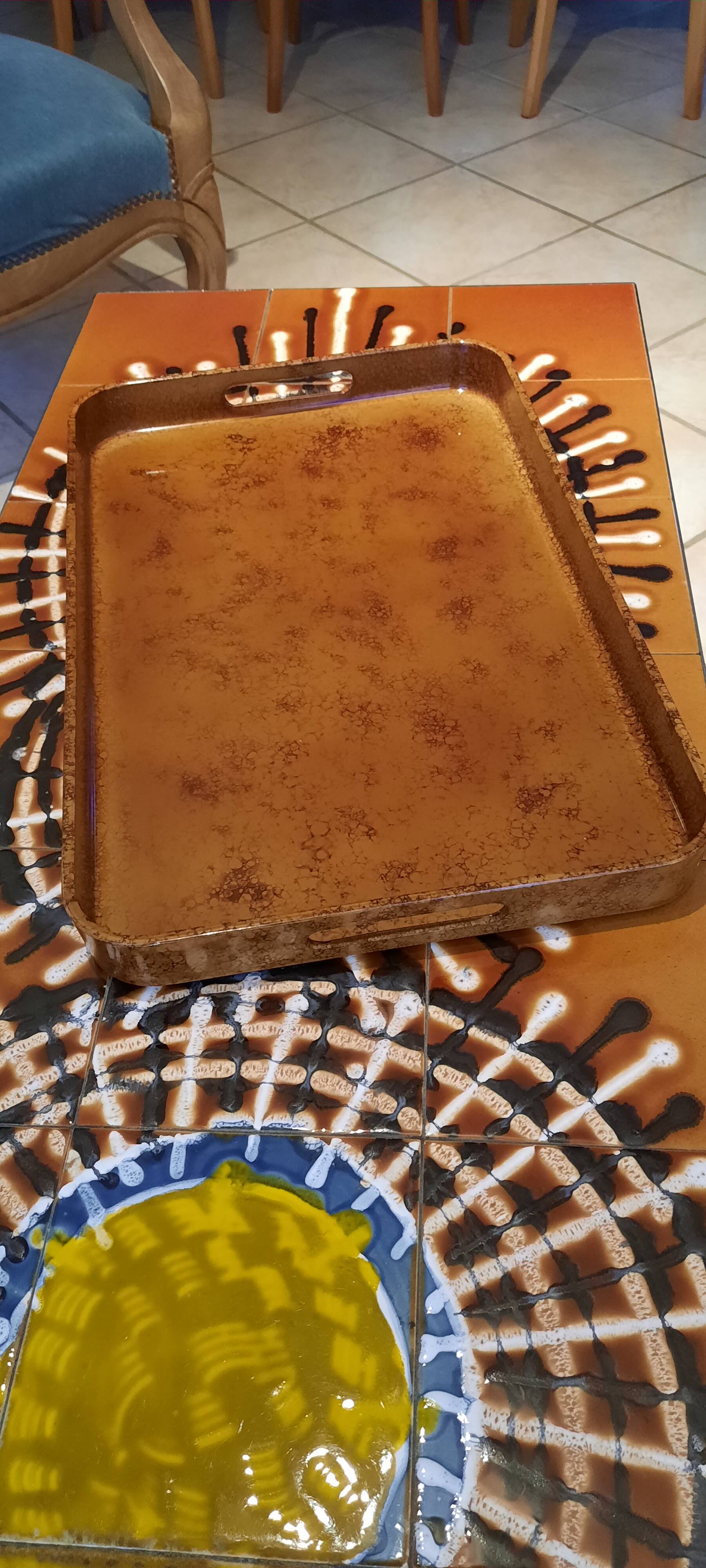 Lancel serving tray 70s