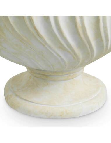 Pair of table lamps with antique look and brushed brass finish.