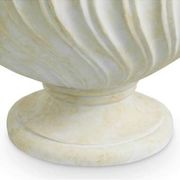Pair of table lamps with antique look and brushed brass finish.