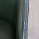 Set of 2 Green Cowhide Leather and Wooden Side/Dining/Office Chairs