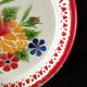 Vintage tray in enamelled sheet metal