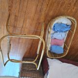 Old bamboo cradle basket