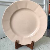 Round dish Digoin Sarreguemines model France powder pink