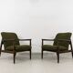 Chaises longues vintage par Edmund Homa, Pologne, années 1960, ensemble de 3