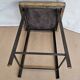 Old workshop stool in wood + wrought iron