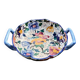Melonniere dish in Gien earthenware with peony decoration