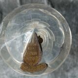 Saint Louis or Baccarat cut crystal carafe with store label