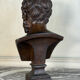Bronze bust representing a philosopher after the Antique, 19th century, foundry Luppens.