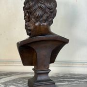 Bronze bust representing a philosopher after the Antique, 19th century, foundry Luppens.