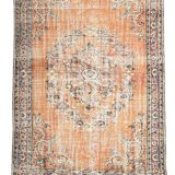 Pumpink Orange Classic Turkish Vintage Rug, 191x272Cm