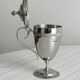 Small sugar bowl, metal stainless steel jam pot.