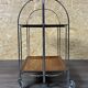 Chariot de service table d'appoint dinette space age brown design 60s 70s