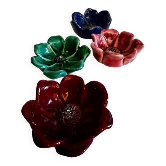 Poppy flowers in old ceramics