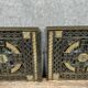 pair of monogrammed cast iron doors from the Art Deco period