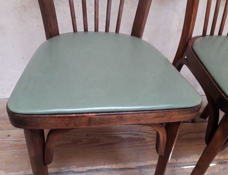 Pair of Baumann bistro chairs n°12