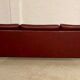 Mid-century modern Arne Norell Swedish burgundy leather sofa – 1960s