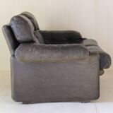 Coronado Brown Leather Sofa, Afra & Tobia Scarpa for B&B Italia