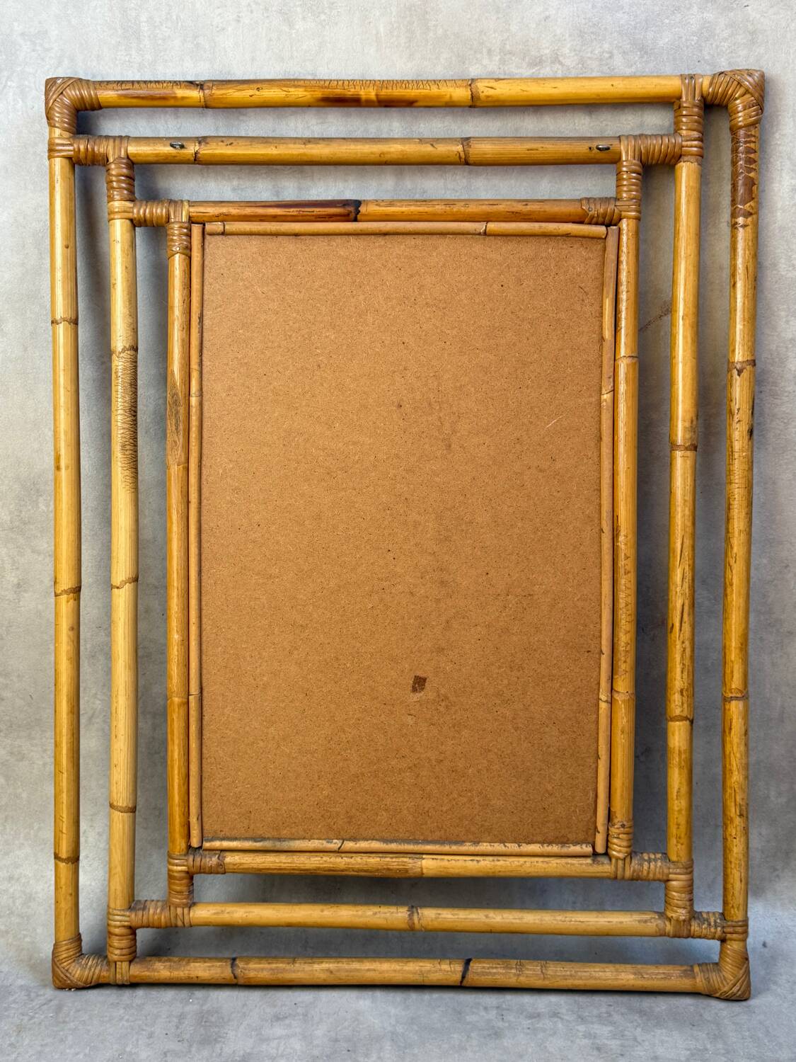 1960s rattan mirror France