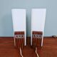 Pair of teak and white opaline wall lights, designed by Louis Kalff, 1960