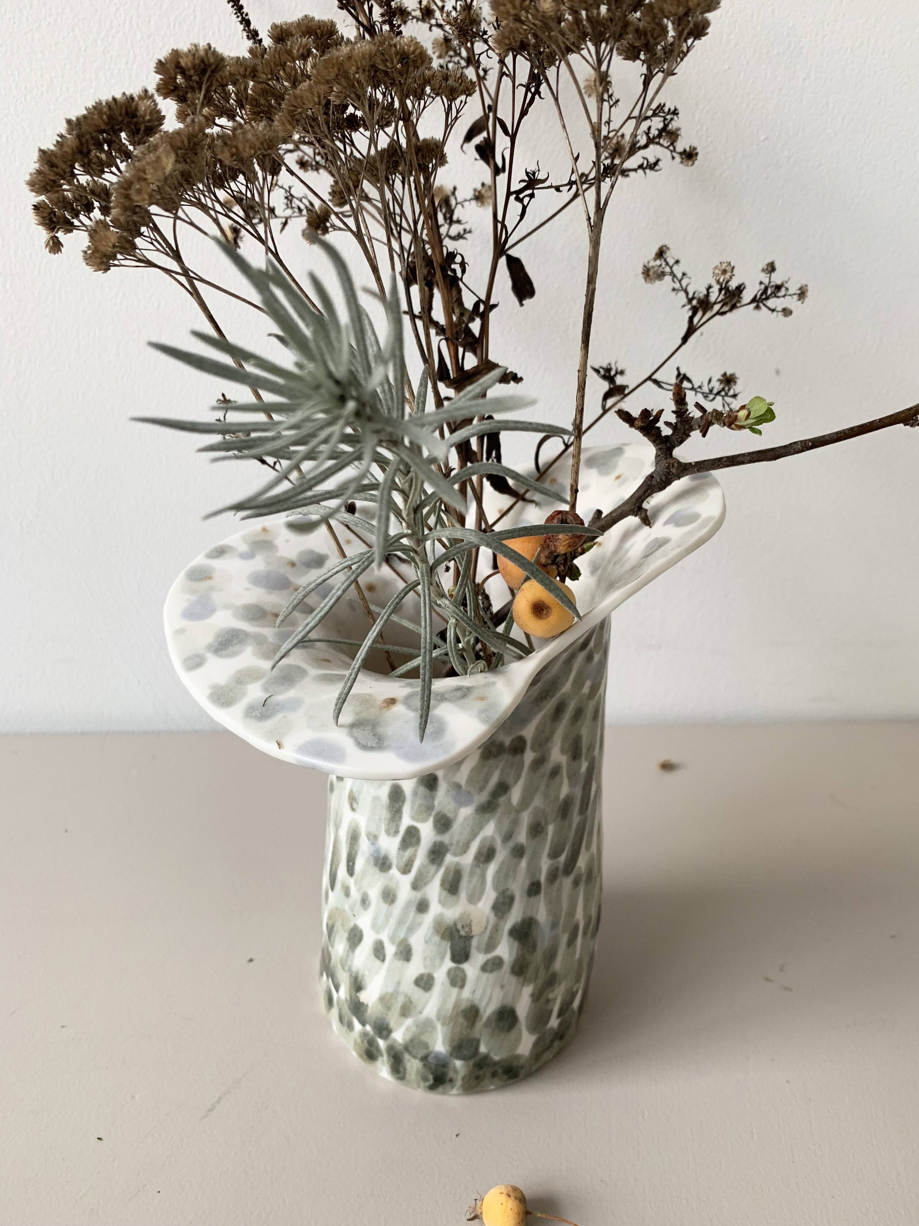 Organic porcelain vase