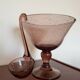 Service à punch verre soufflé Biot ancien