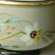 Porcelain jardinière from Paris, Napoleon III period, late 19th century, floral decoration.