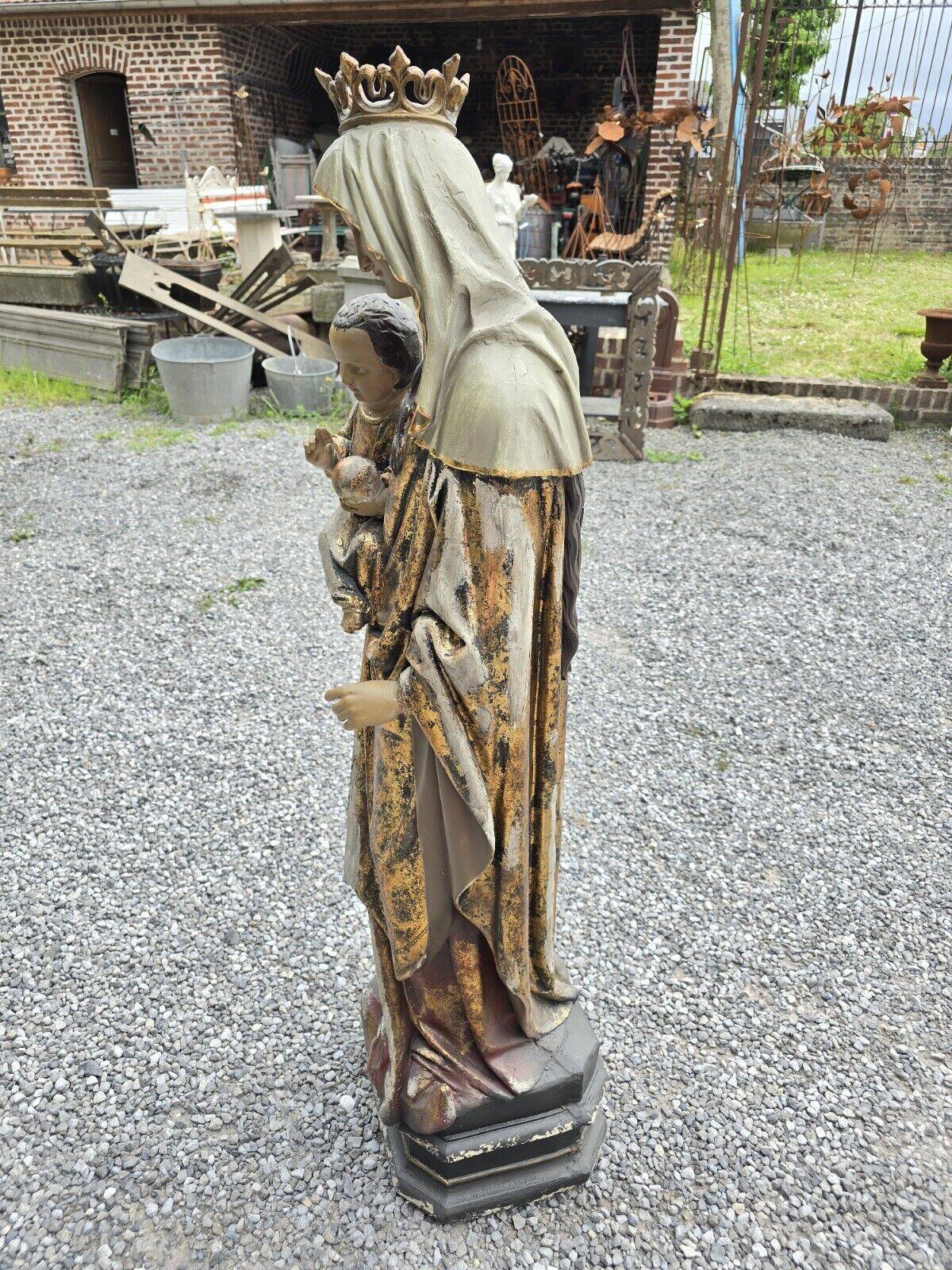 statue de la vierge à l'enfant en polyester