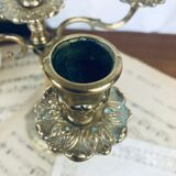 5-branch bronze chandelier