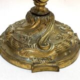 Pair of 19th century Louis XV bronze candlesticks, Rococo candlestick
