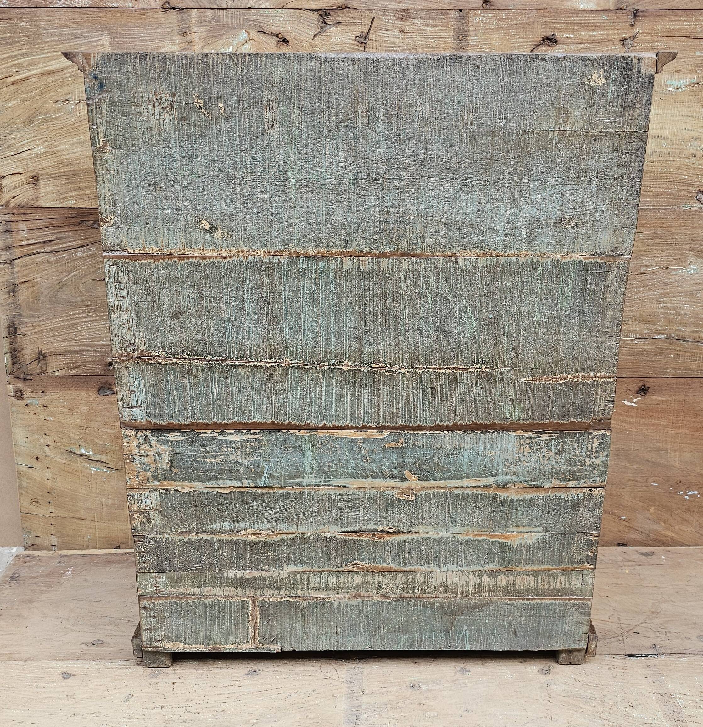Ancien cabinet vitré en teck birman