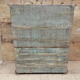Ancien cabinet vitré en teck birman