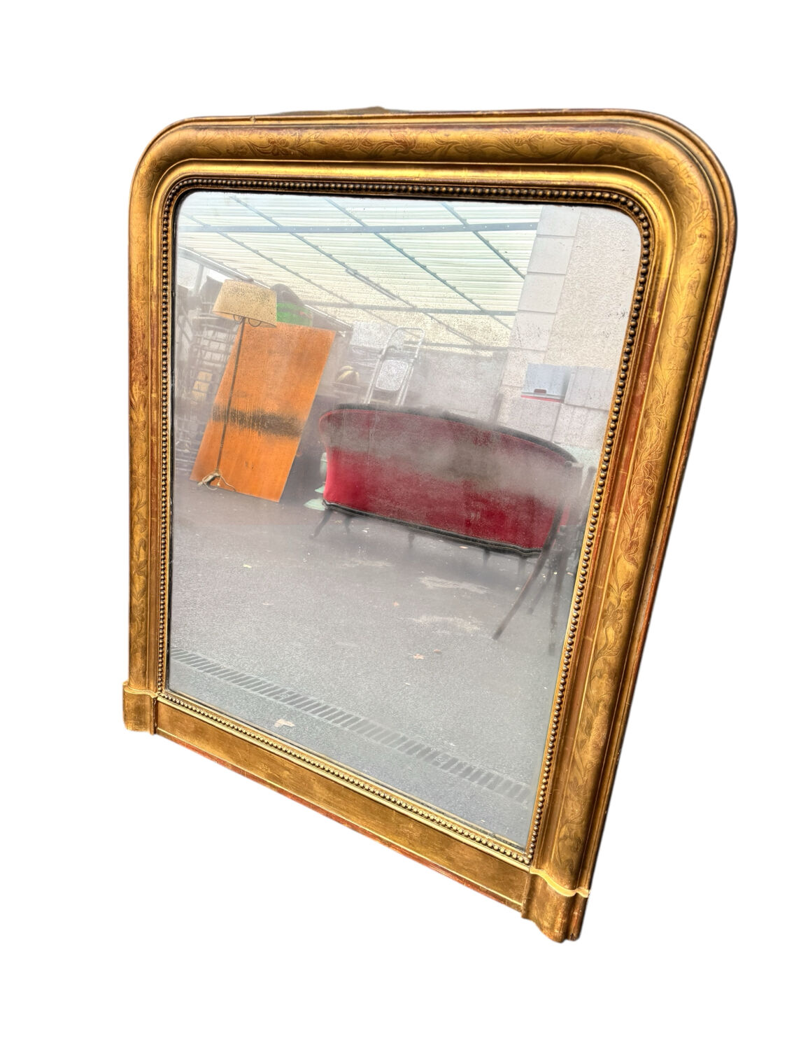 Large gold mirror Louis Philippe 19th century 121/105
