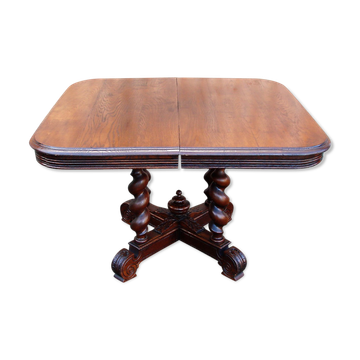 Oak table from 19th century .